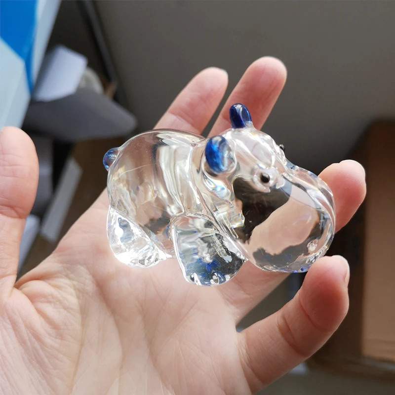Figurita de hipopótamo de cris - Paper Weight Crystal reseña y precio