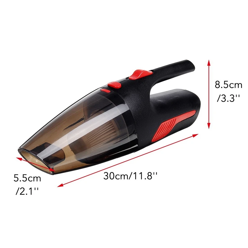 120W Portable Wireless Handheld Wet/Dry Car Vacuum Cleaner 6500Pa Super Suction For Car Home - Black Wired