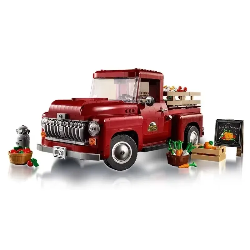 Hoy Toys 2024 NEW 10290 City Hot Selling Moc Retro Pickup Truck Building Blocks Creative Cars Bricks Toy For Children Gifts