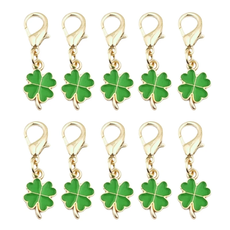 652B Alloy Clovers Charm Representing Luck Elegantly Crafted for Keychain or Purse Accent and Styles