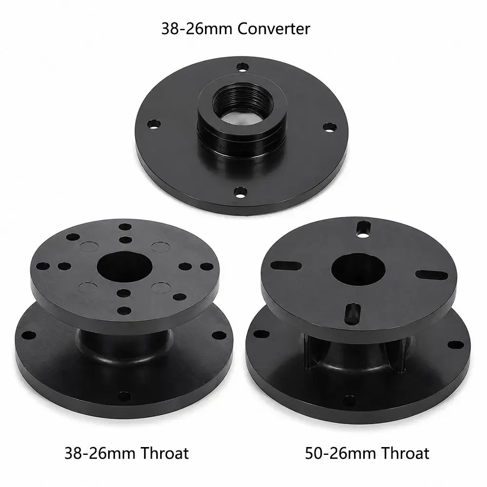 1Pcs ABS Tweeter Horn Converter 38-26mm 50-26mm Stable Reliable Performance Treble Speaker Drive Head Adapter