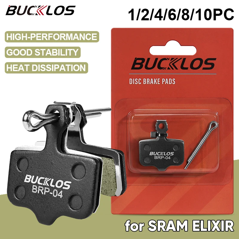 BUCKLOS Resin Bicycle Brake Pad for SRAM ELIXIR AVID Durable MTB Road Bike Hydraulic Disc Pads Cycling Bicycle Disk Brake Parts