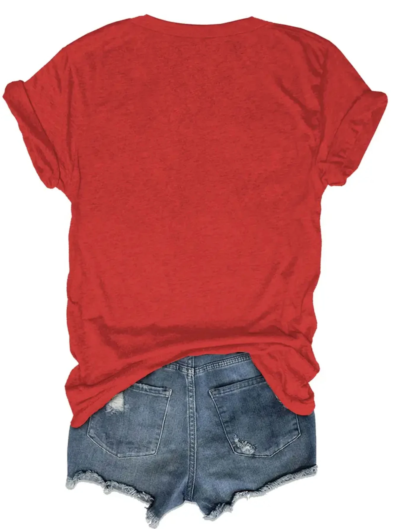 [Family 2026 T-Shirt] Women'S Family 2026 Red Round Neck Short Sleeve Traditional Christmas Element Pattern Design