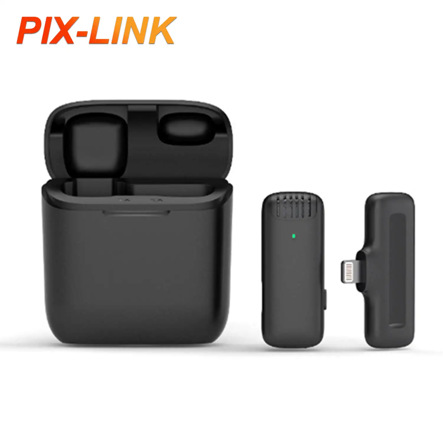 

Wireless Lavalier Microphone with Charging Case For Live Interview Outdoor Mini Noise Cancelling Lapel Microphone for iphone IOS