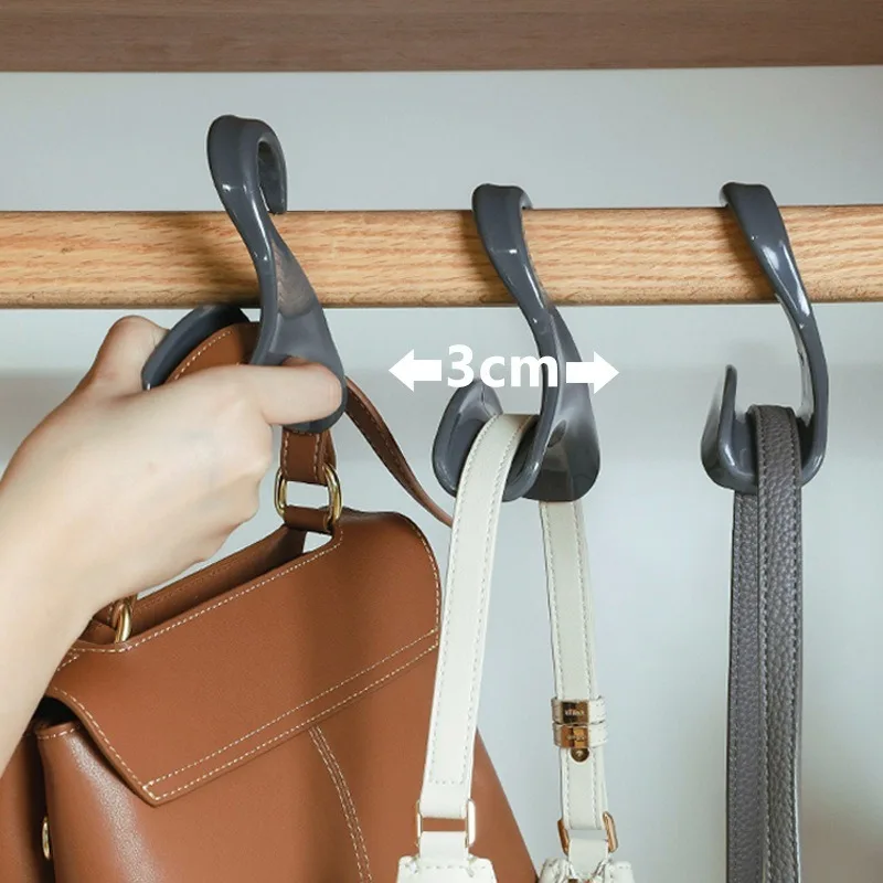 5pcs Bag Hanger Hook Porte Sac Handbag Hat Scarf Organizer Wardrobe Storage Rack Hook to Hang Bags Durable PP Closet WNGG04 view 5