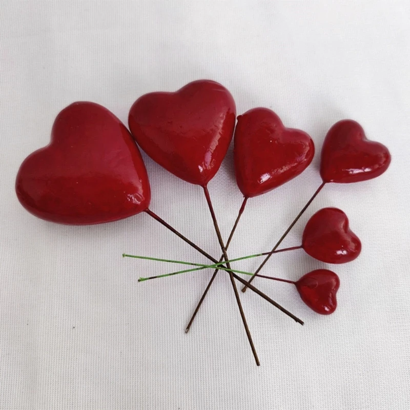 Foam Heart Christmas Party Ornament Photography Prop DIY Crafts 2/2.5/3/4/5/6cm Drop shipping