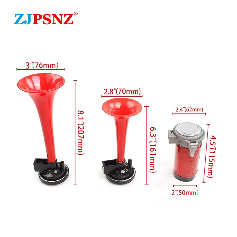 12/24V Super Louder Dual Tone Air Horn Set Trumpet With Compressor Speaker For Motorcycle Car Boat Truck Powerful Durable 135db