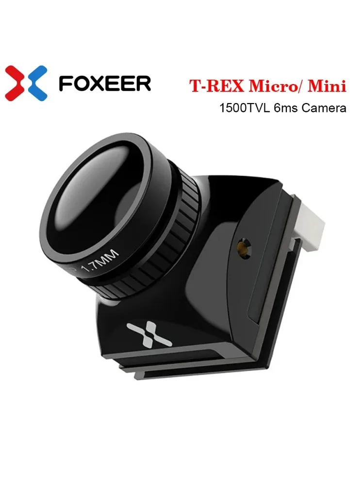 FOXEER T-REX Micro/Mini 1500TVL 6ms Kamera 0,001Lux Super OSD WDR 4:3 16:9 PAL/NTSC umschaltbares Vollwetter für RC FPV Drohne