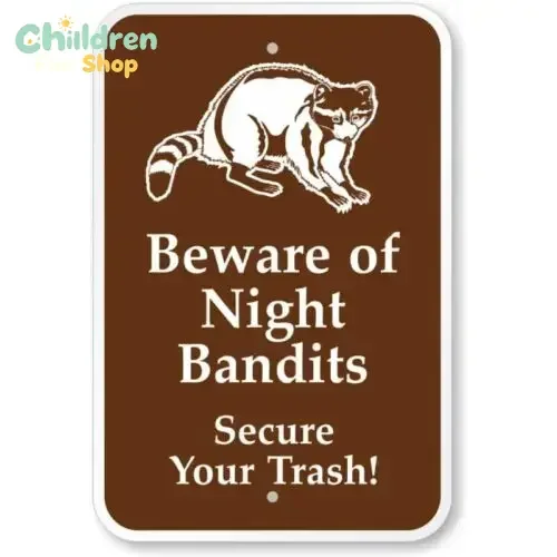 Beware Night Bandits Aluminum Weatherproof  Sign-Aluminum