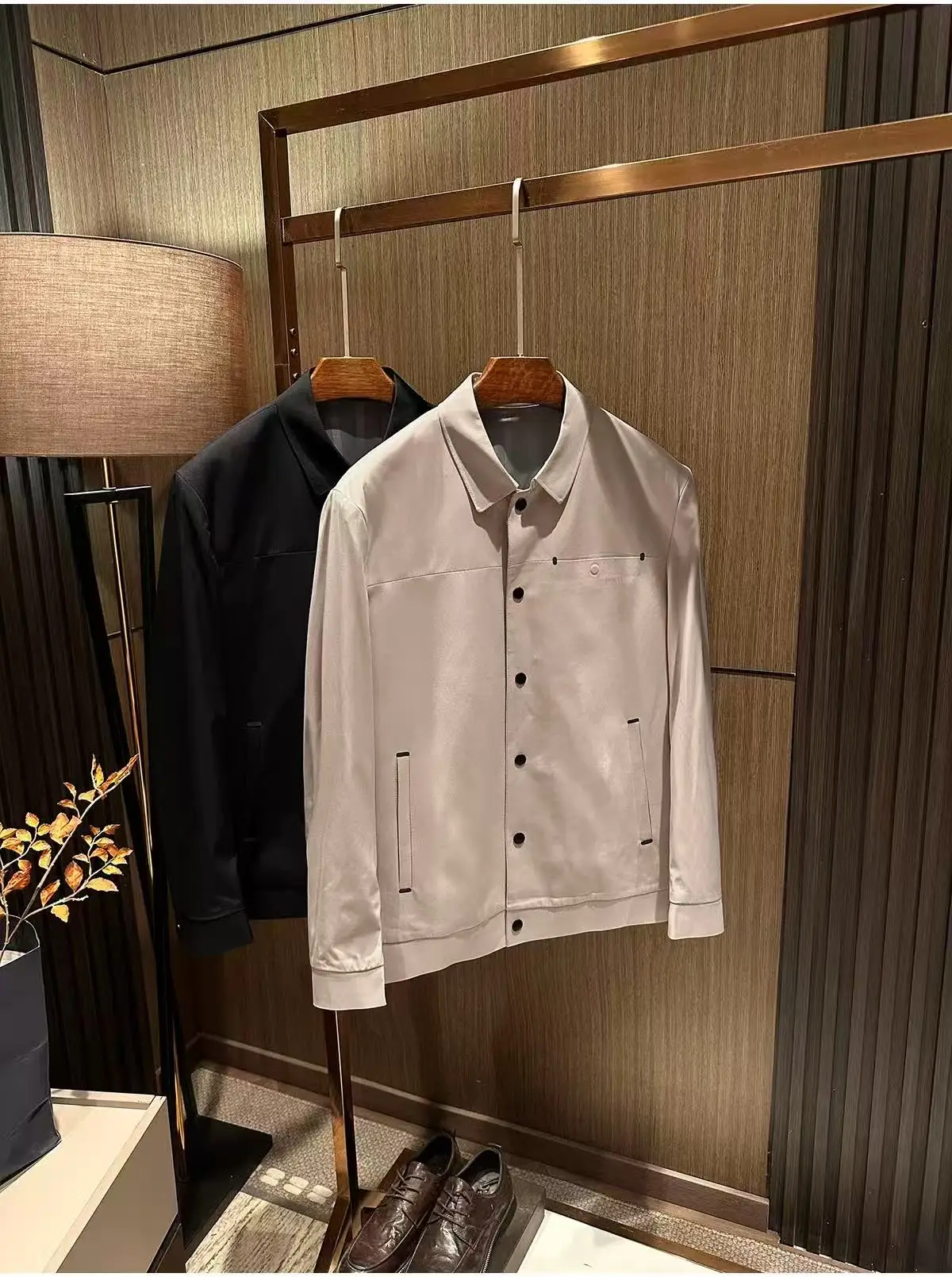 Autumn new men's solid color versatile lapel jacket jacket men's clothing