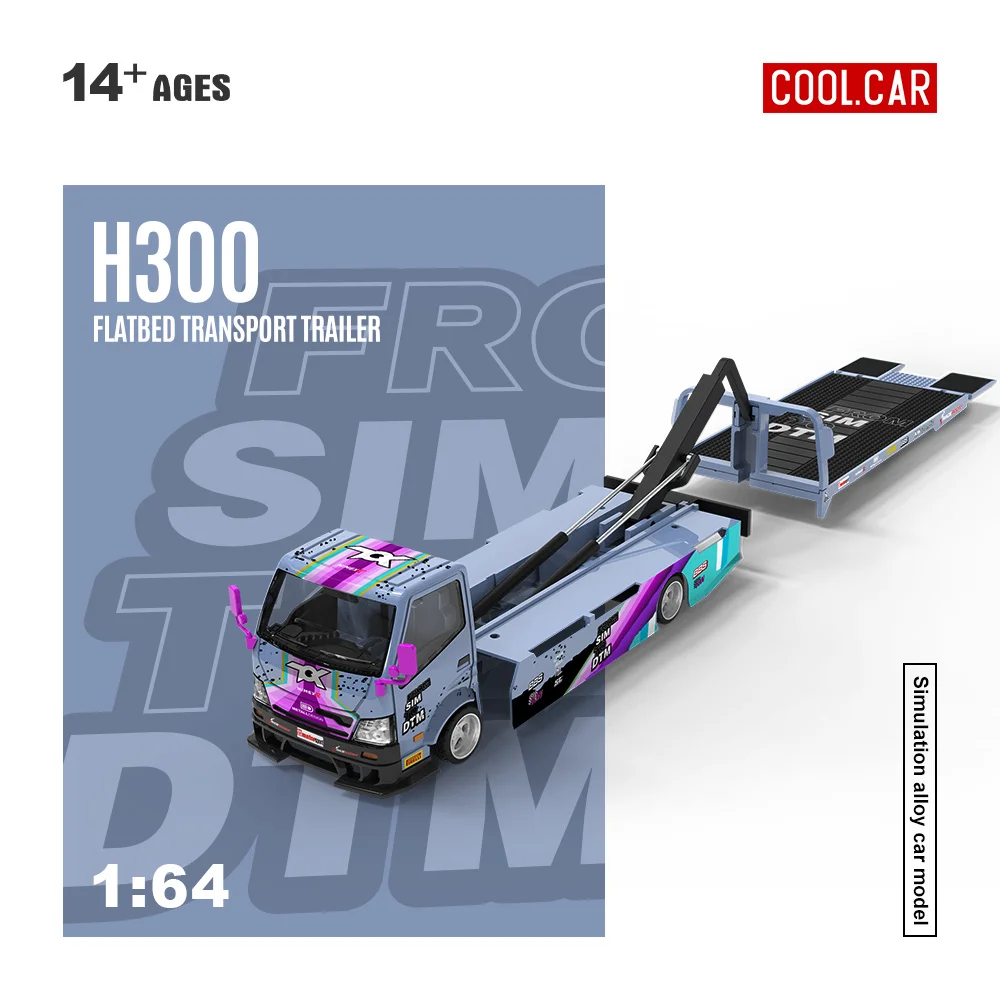 

*Pre-order*Cool Car 1:64 H300 Flatbed Transport Vehicle Simulation Alloy Car Model for Collection&Display&Gift