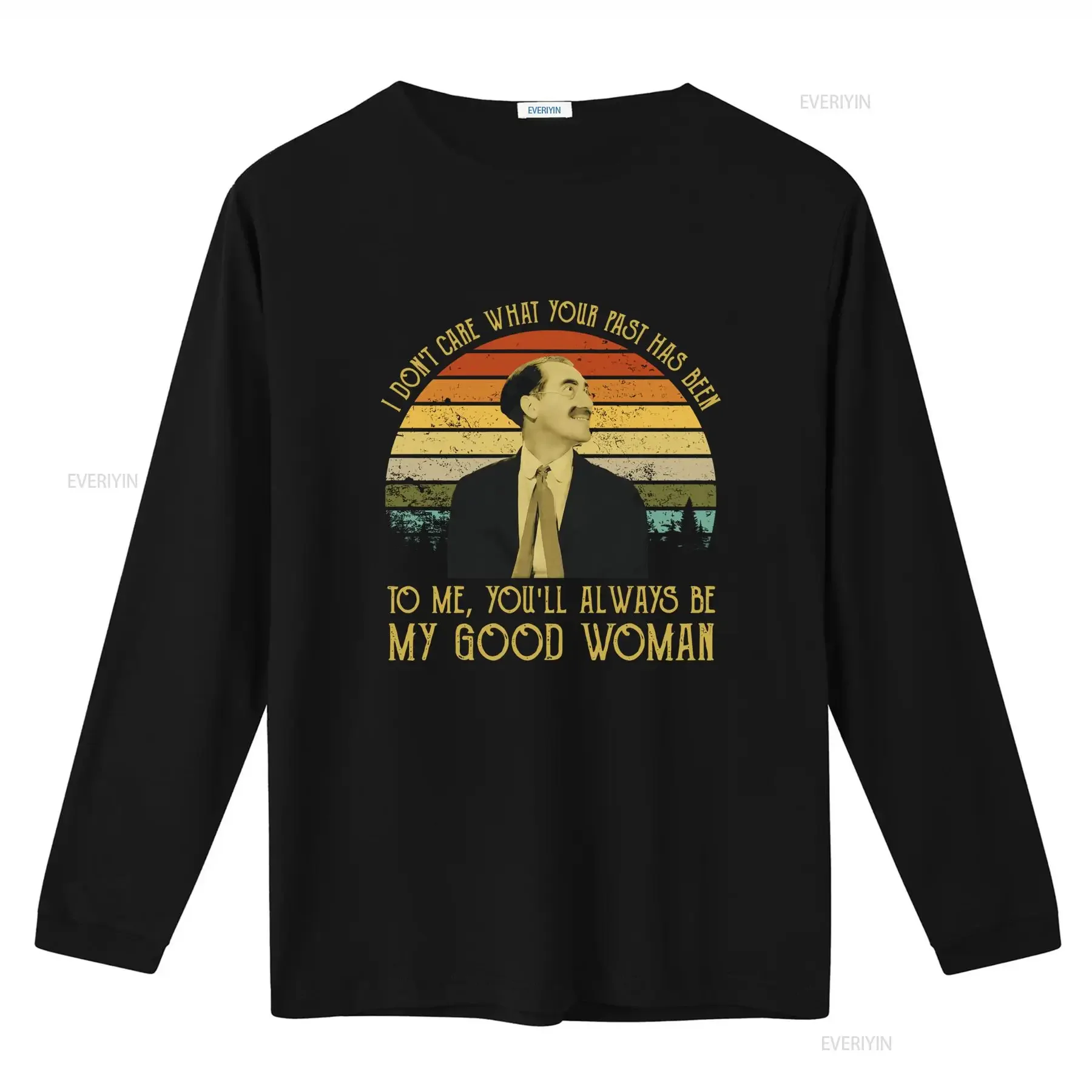 Groucho Marx Retro Sunset T Shirt I Don't Care What Your Past Has Been To Me You'll Always Be My Good Woman vintage Washed