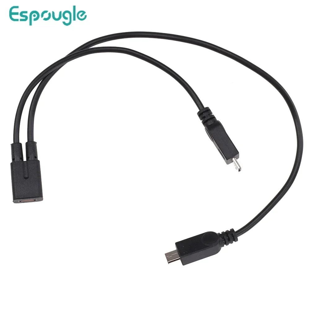 

100pcs Black Micro USB 2.0 Y Splitter USB 1 Female To 2 Male Charge Extension Cord For LG Blackberry Nokia Toshiba