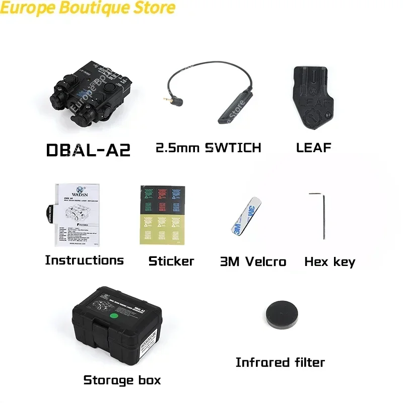 2026 NEW PEQ-15 Style DBAL-A2 Battery Box Green Laser IR Flashlight Strobe with Remote Switch 20mm Rail - view 3