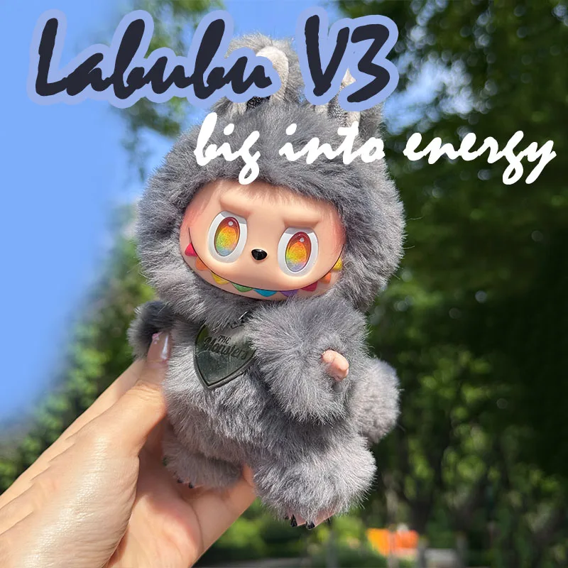 

Zimomo Labubu V3 Big Into Energy Series Diy Change Customized Doll Blind Box Pendant Collectibles Vinyl Face Soft Plush Toy Gift