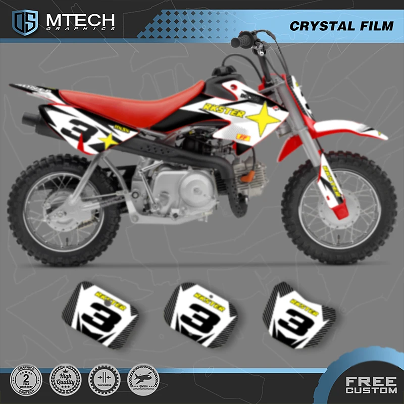 

DSMTECH Custom Graphics Background for HONDA CRF 2000 2001-2012 CRF50 2013 2014 2015-2021 CRF50 Decals Stickers Kits 005