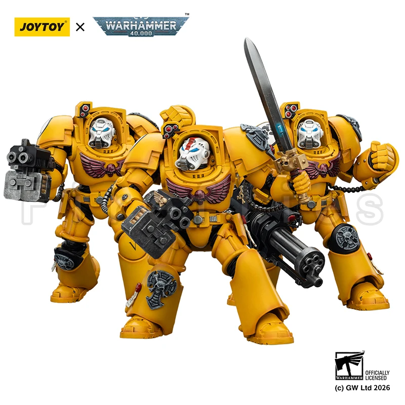 1/18 JOYTOY Action Figure 40K Black Templars Dark Angels Imperial Fists White Scars Salamanders RavenGuard Terminator view 2
