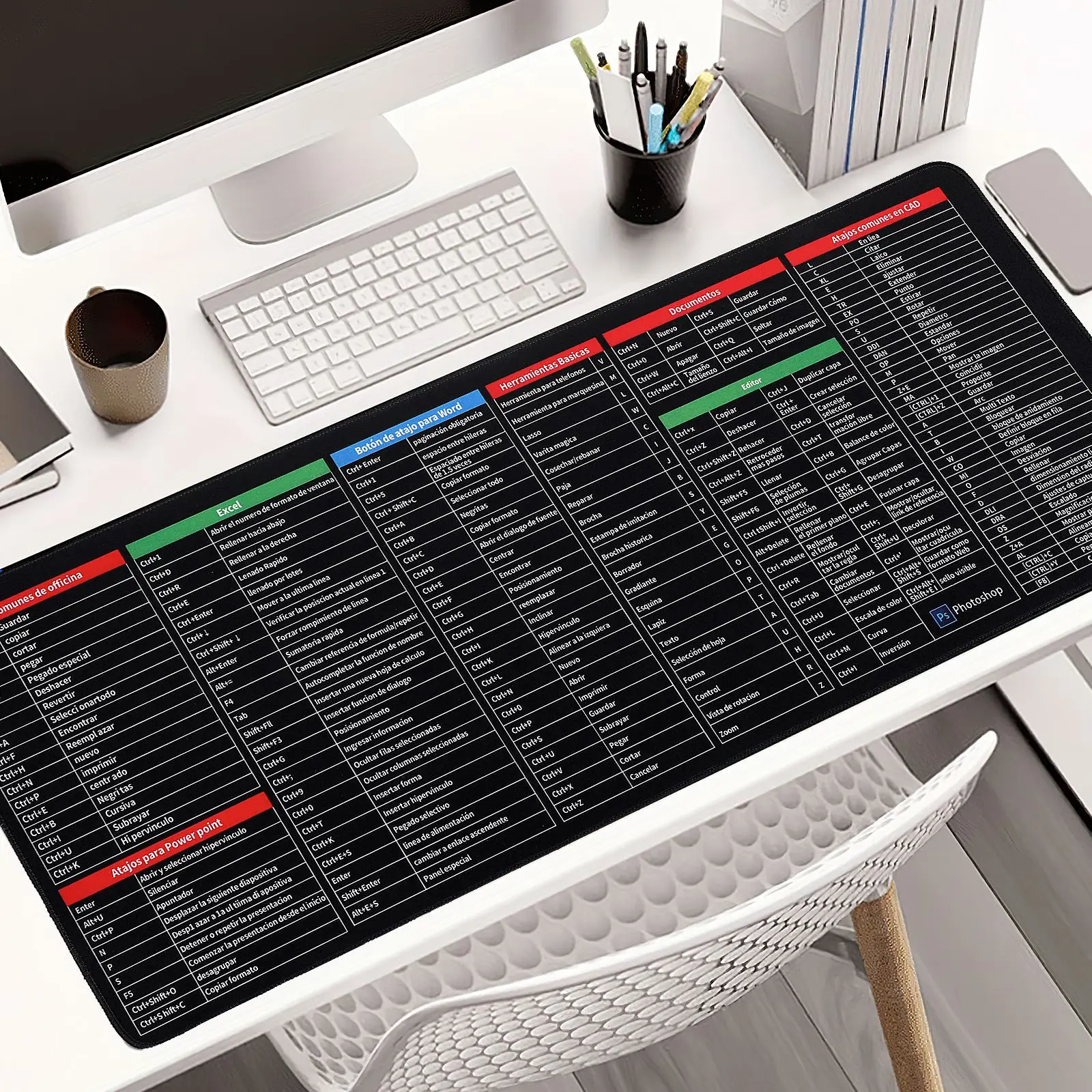 

Keyboard Shortcut Mouse Pad Gaming Computer Pad Desk Shortcut Computer Mouse Bottom Keyboard Shortcut Mat Desk Keyboard Pad