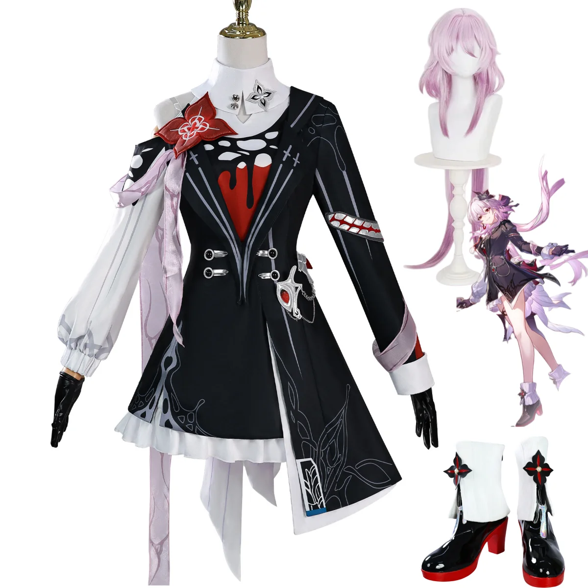 

Игра Honkai: Star Rail 7 марта Evernight Косплей Костюм Astral Express Пальто Платье Парик Обувь Женский Сексуальный Карнавальный Костюм Для Вечеринки 2025