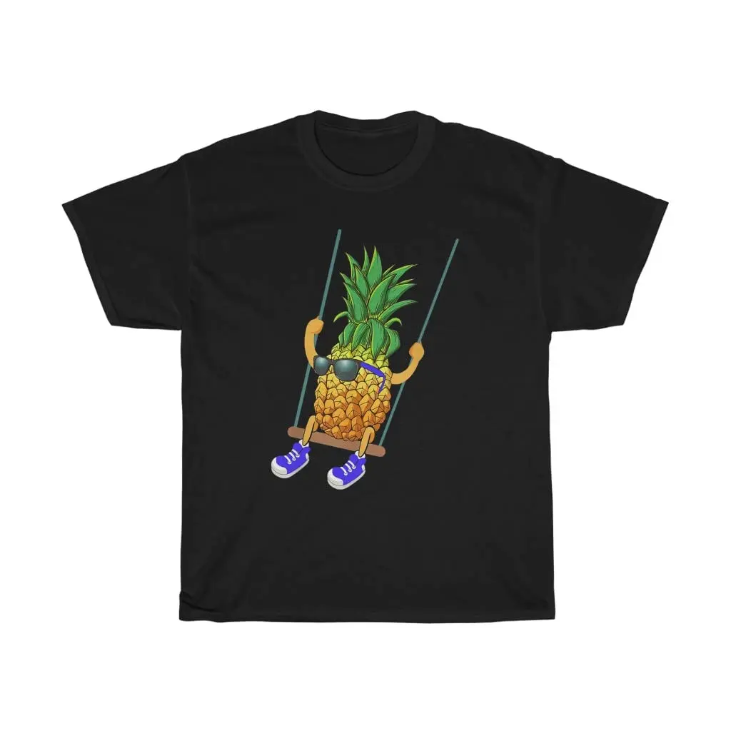 Swinging Pineapple Swinger Funny Graphic T-Shirt  Vintage Gift Men WomenHigh Quality Animation PatternAnime  T-shirt