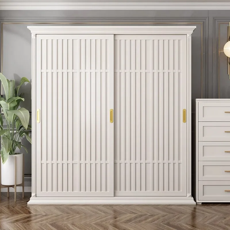 

Скандинавский большой белый шкаф с раздвижными дверями для хранения, деревянный ящик, шкаф для одежды, современная дешевая мебель Kledingkast для дома