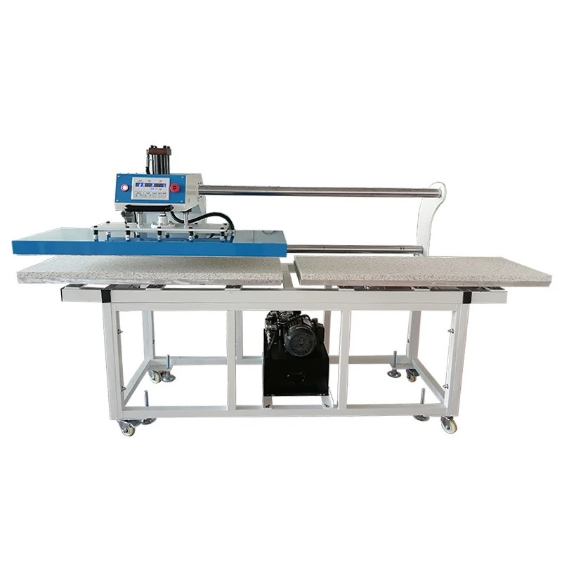 Hydraulic double station pressing machine 40120 large size pressure uniform jeans hot drilling heat transfer printing machine