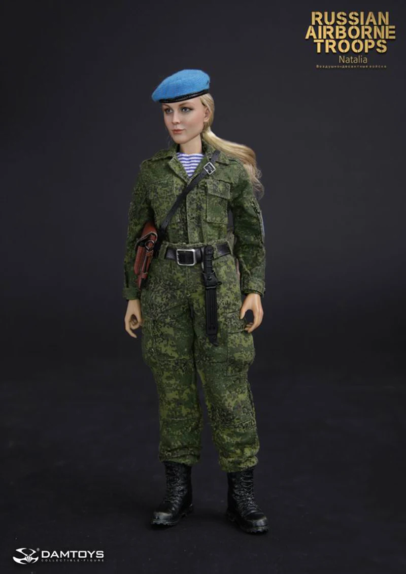 DAMTOYS 78035 1/6 kobiet żołnierz rosyjski VDV Airborne Natalia Camo bitwa garnitur wersja pełny zestaw 12 Cal figurka lalki