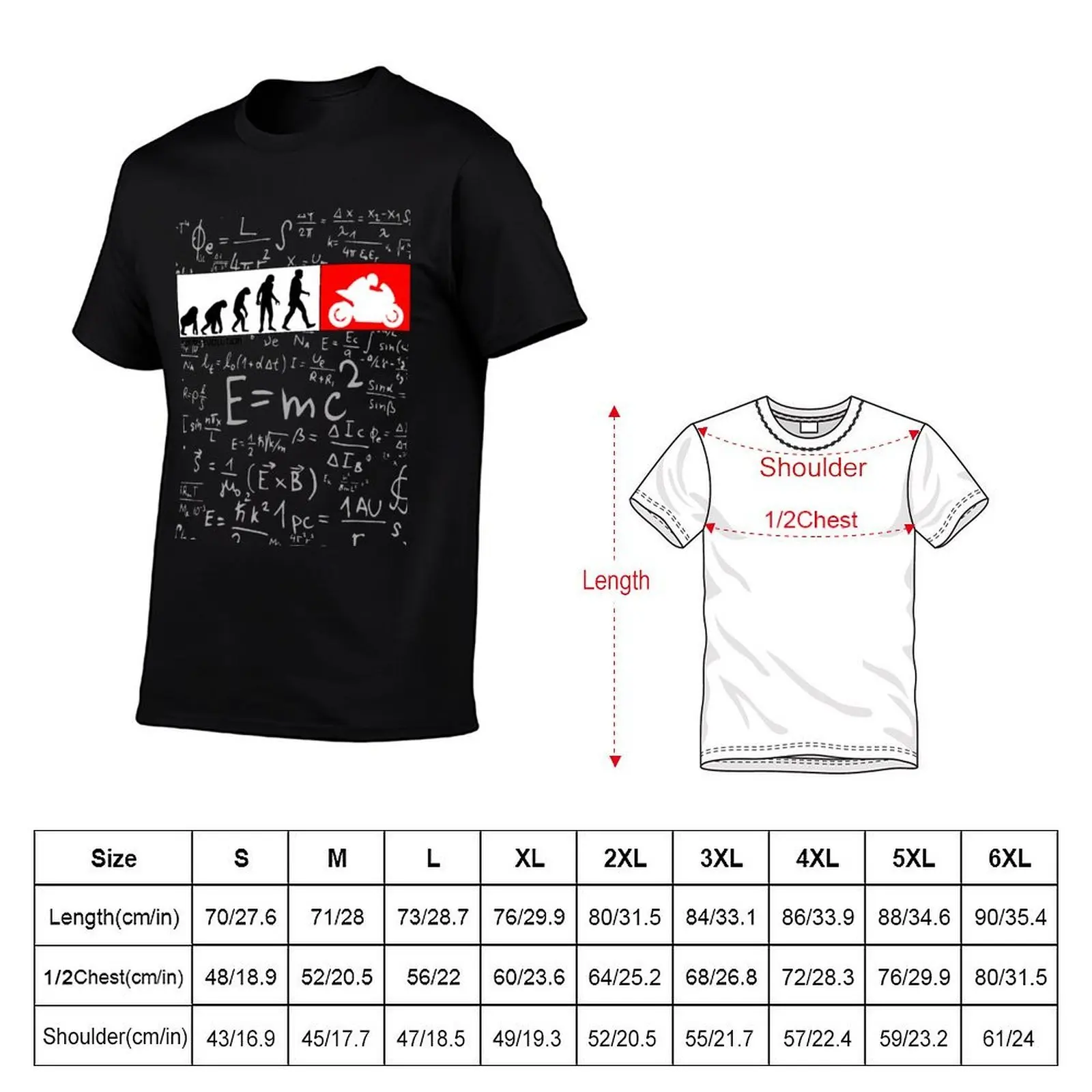 Human Evolution Superbike T-Shirt Basic All Season Solid T-Shirt