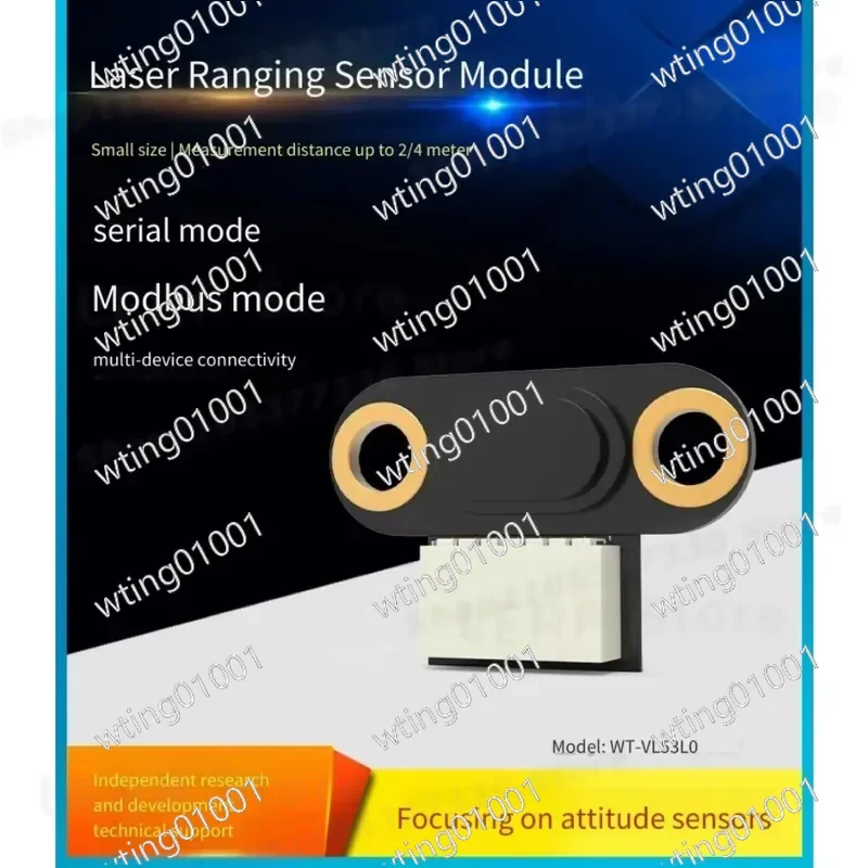 for WT-VL53L0 L1 Smart Laser Distance Sensor Module with UART Interface 3-5V High Precision Ranging Detection Unit