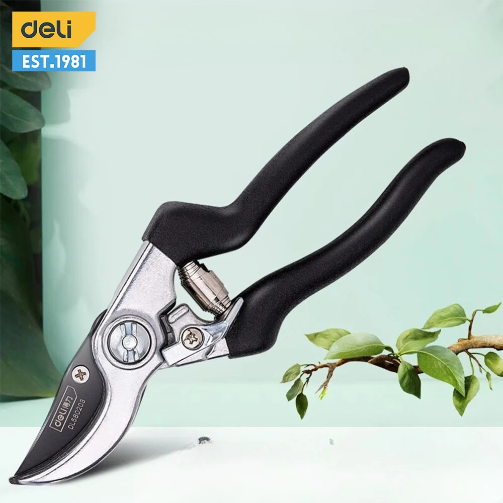 

Deli Garden Pruner Pruning Shears 8.5 Inch Labor-saving Scissors for Gardening Tool Pruning Scissors Plants Garden Hand Tools