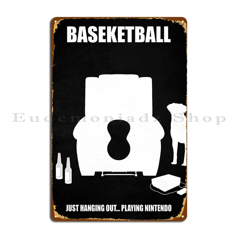 Baseketball Metal Signs Wall Cave Mural Party Customize Wall Decor Tin Sign Poster