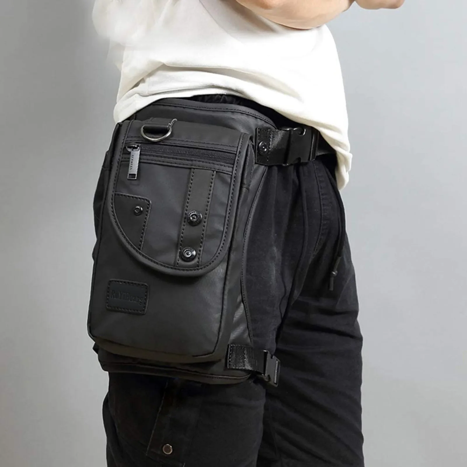 Men Nylon Drop Legs Bags Fashion Hip Waist Pack Thigh Bum Packs Multifunction Tactical Riding Male Shoulder Messenger Bag