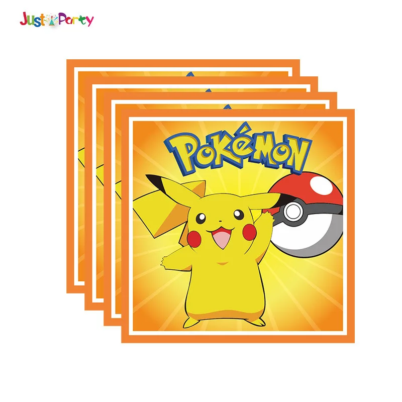 Pokemon Decoration Birthday Pikachu Balloon 81Set Party Supplies Disposable Tableware Plates Paper Cup Napkin Ballon Room Decor