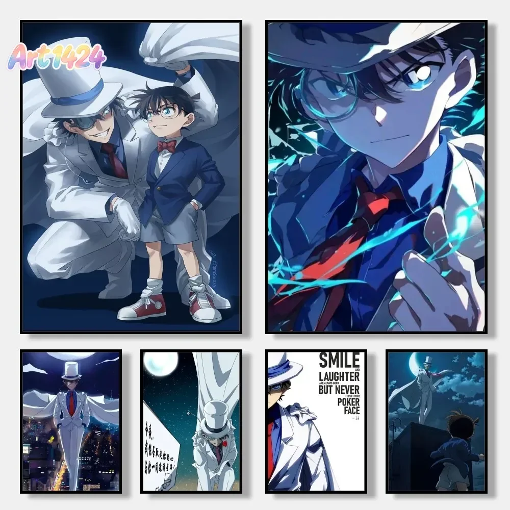 1pc frameless Canvas Paintings Anime Kaitou Kid Detective Conan Magic Kaito-Detective Conan Poster HD Posters Home Room Bar C