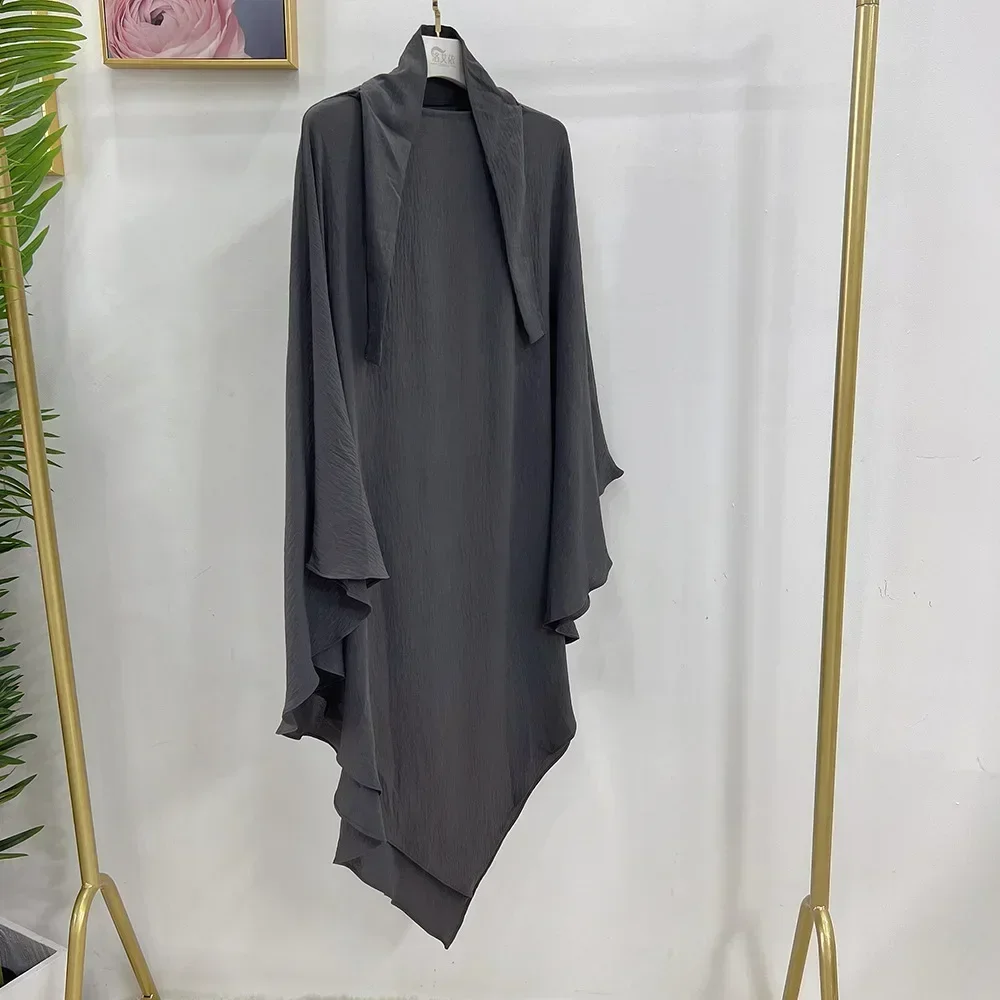 Long Khimar Eid Hooded Niqab Muslim Prayer Garment Women Ramadan Islamic Clothing Overhead Hijab Scarf Arabic Nikab Burqa Robe - view 6