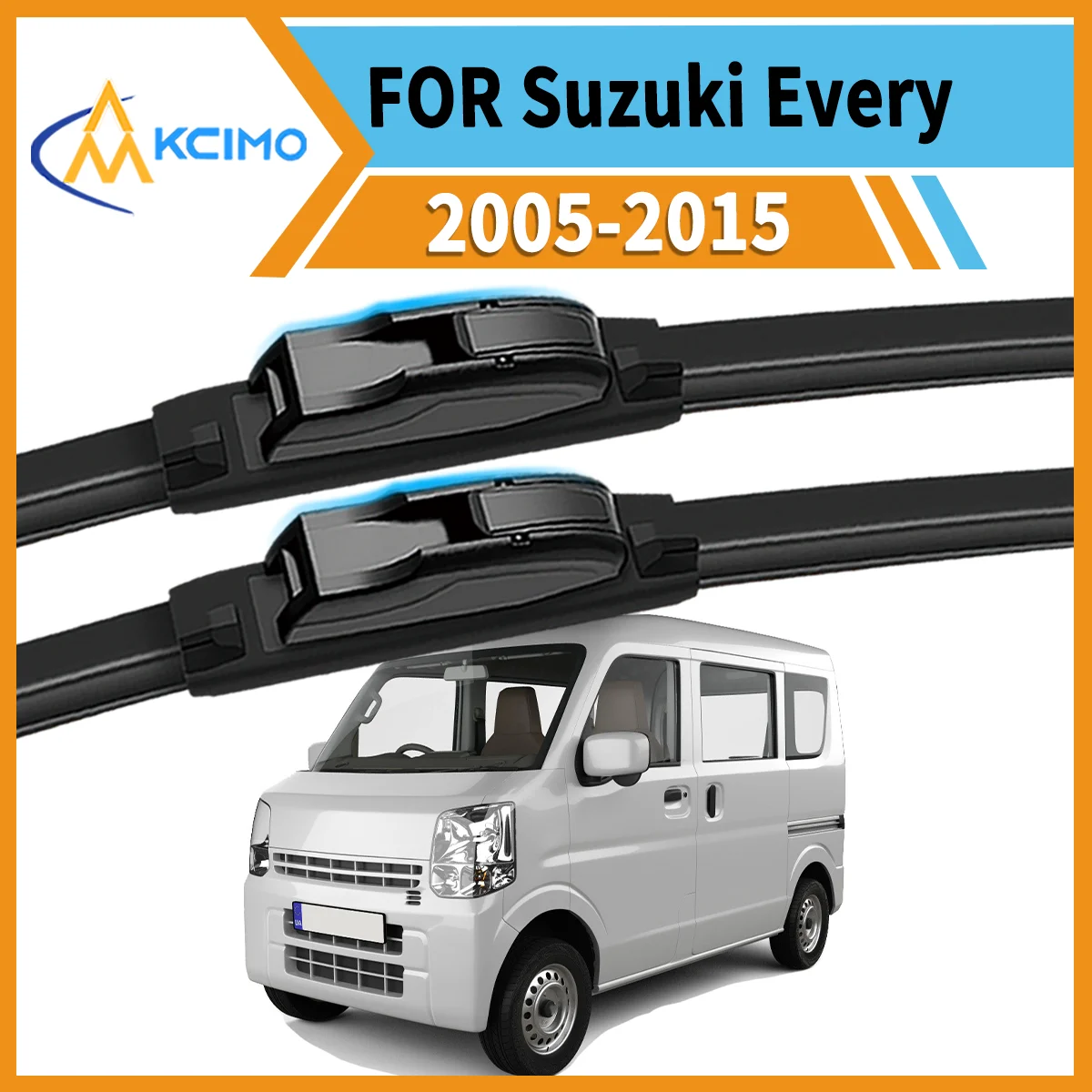 Rendimiento de limpieza superior, 2 limpiaparabrisas delanteros para Suzuki Every DA64 2005-2015, claridad durante todas las estaciones, reducción de ruido, conducción segura