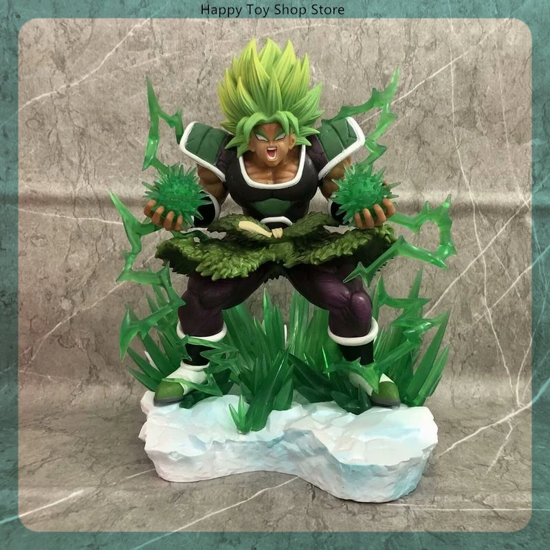 25cm dragon ball furioso broli posição de pé anime figura modelo estátua meninos coleção decoração desktop ornamento brinquedos presente