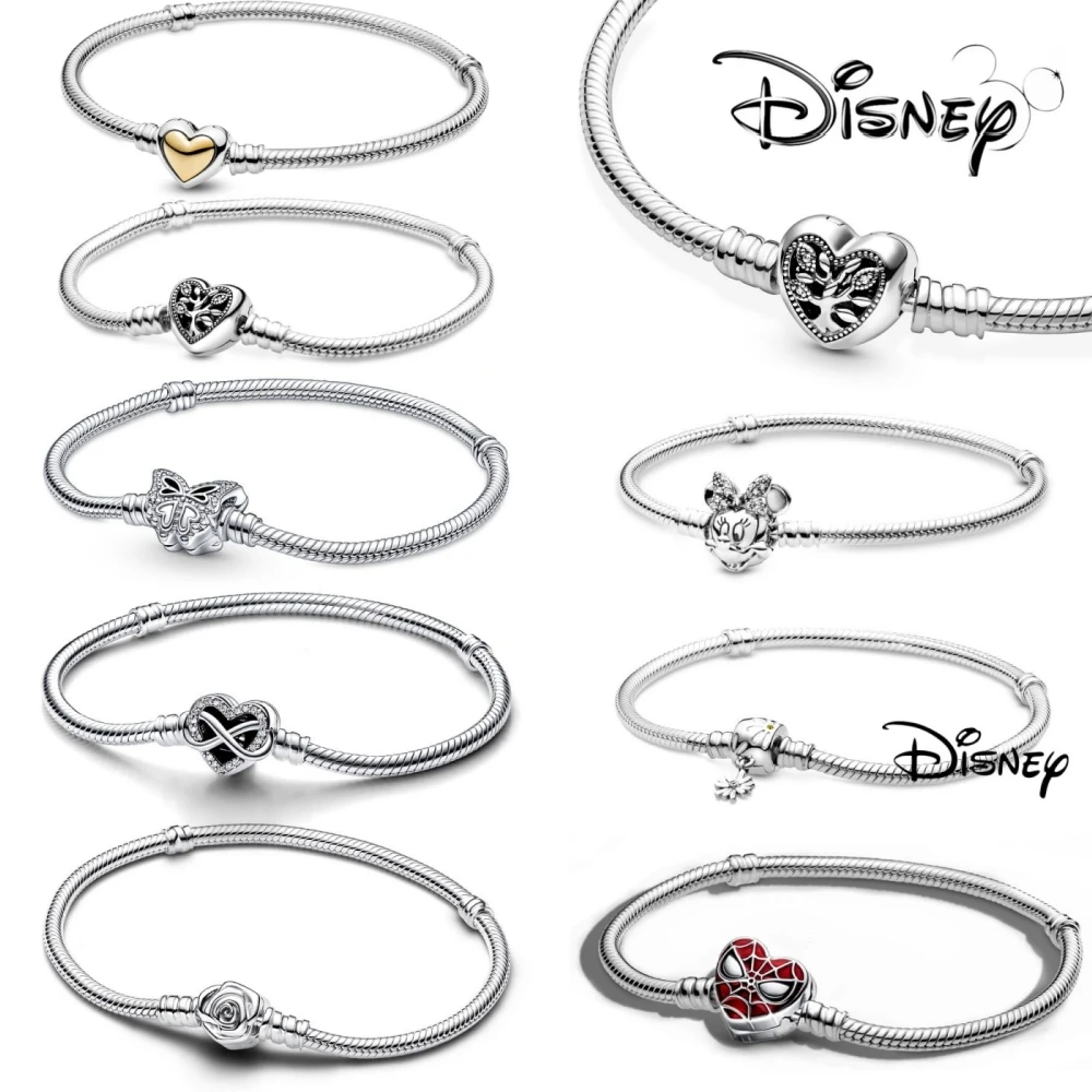 Exquisite Sparkling Charm Women DIY Disney Bracelet Series Suitable Fit Bead Pendant Jewelry Gifts