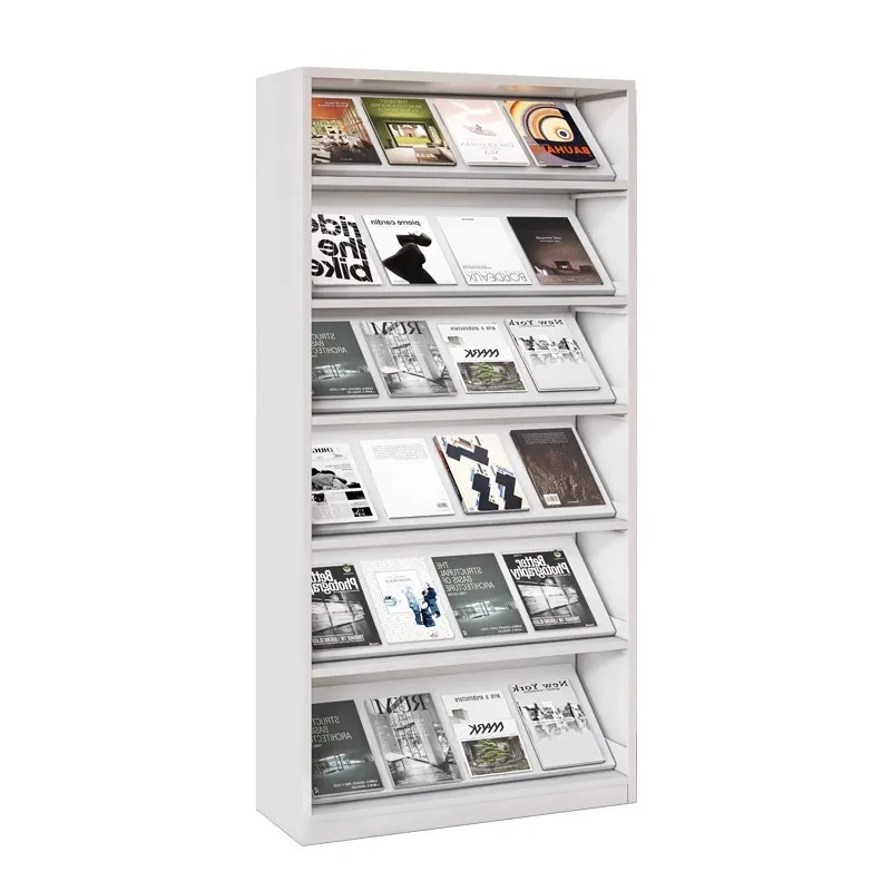 Iron file shelf Document exhibition Periodical shelf Bookcase