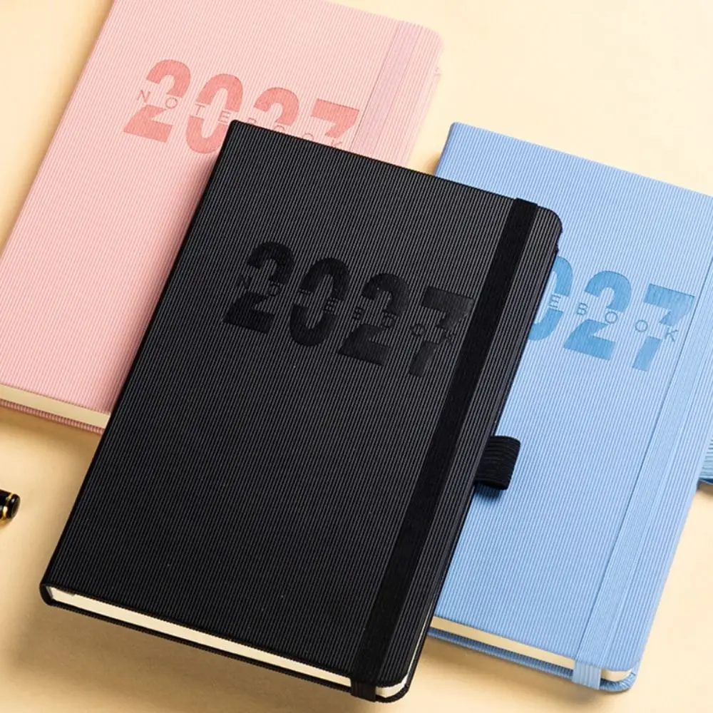 A5 2027 Planner 365 Days English Schedule Notebook with Monthly & Weekly Plan Pages Efficiency Agenda Book Students