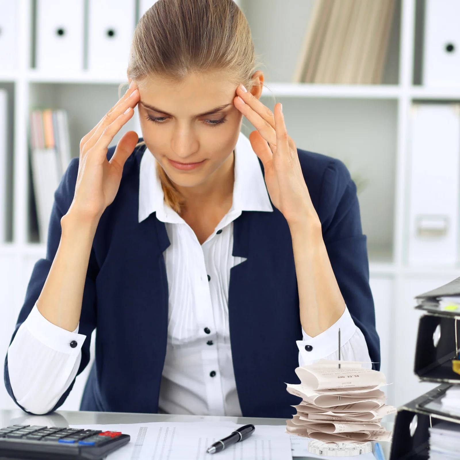 

4Pcs Insert Order Spike Desk Receipt Holders Sturdy Paper Bill Fork Organizers for Office Restaurant Milk Tea Shop