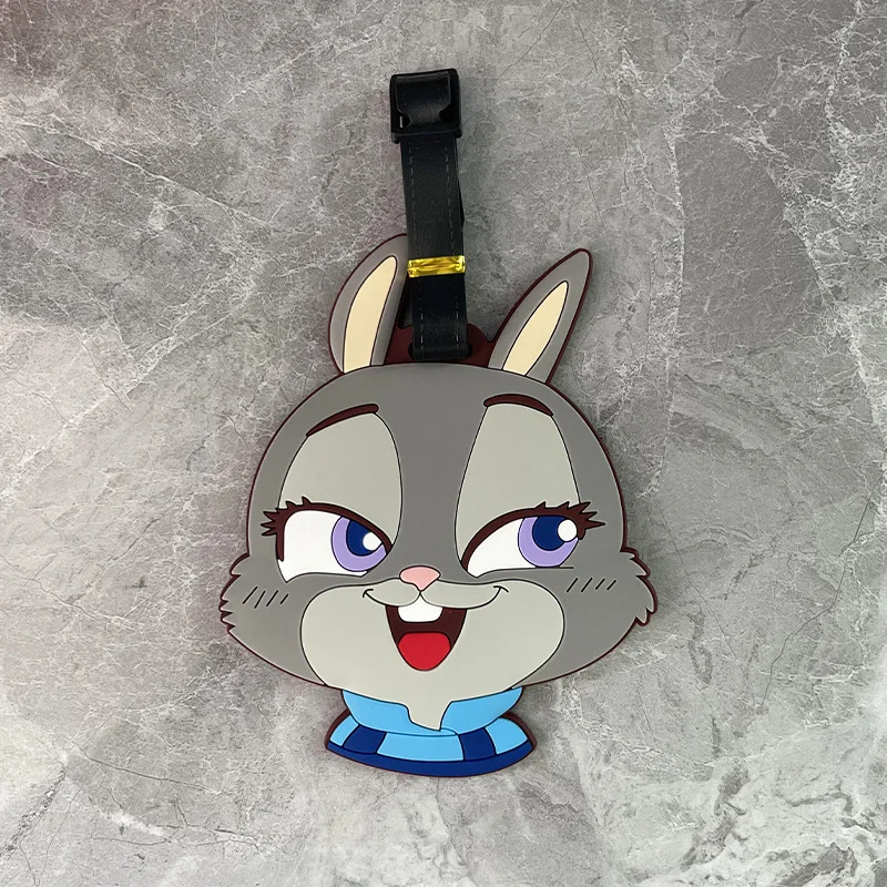 Zootopia جودي نيك علامات الأمتعة حقائب الظهر المعلقات الصعود يمر علامة السفر اسم العلامات علامة تعليق الأجهزة الطرفية الكرتون