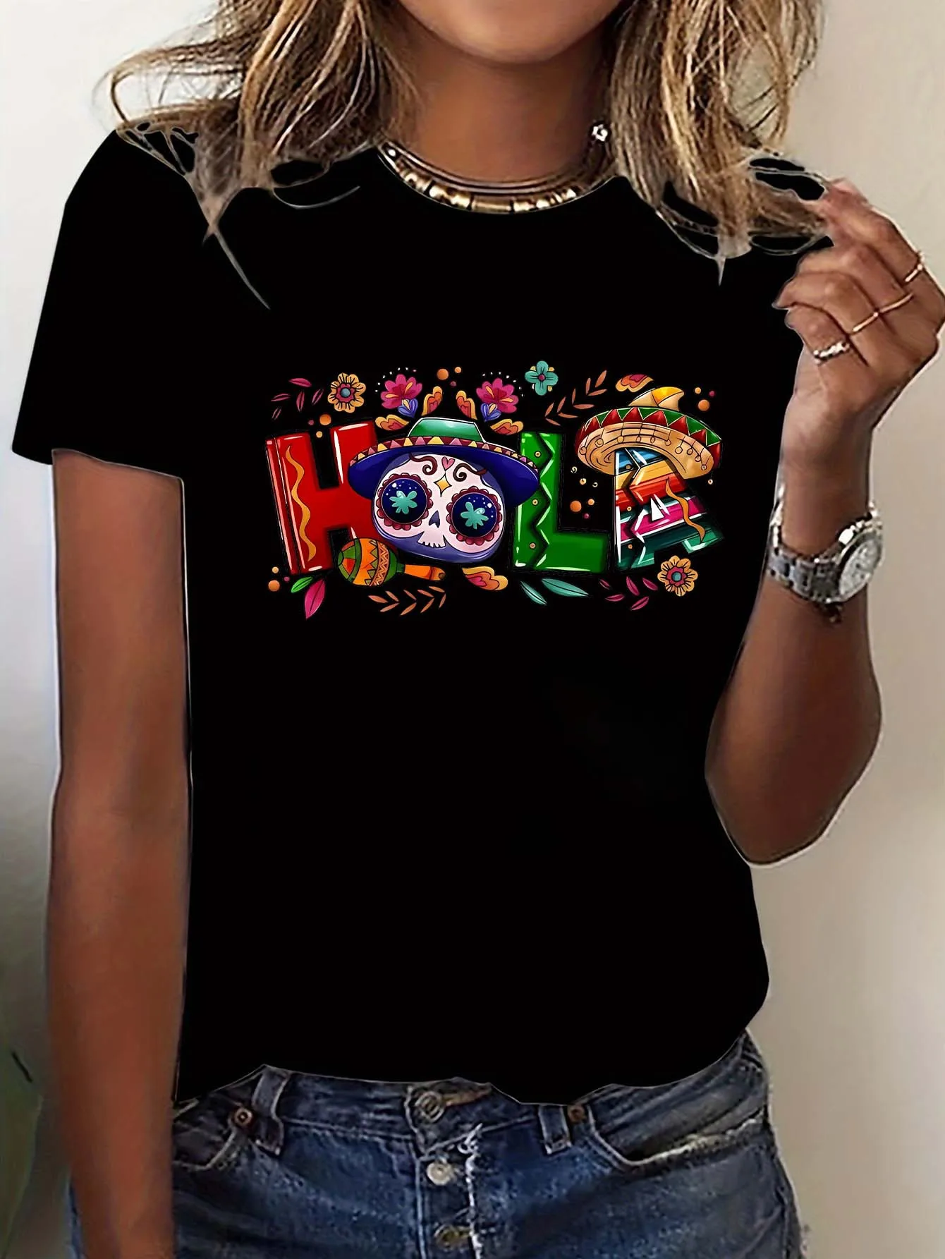 

Day of The Dead Graphic Printing Summer Autumn Winter Cotton Men's and Women's T-shirts Short Sleeves Luxury Outdoor Sports