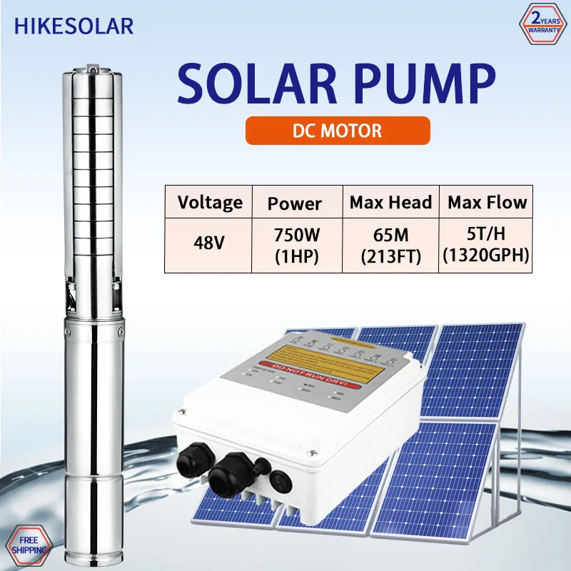 Solar Water Pump 48V 1HP 3