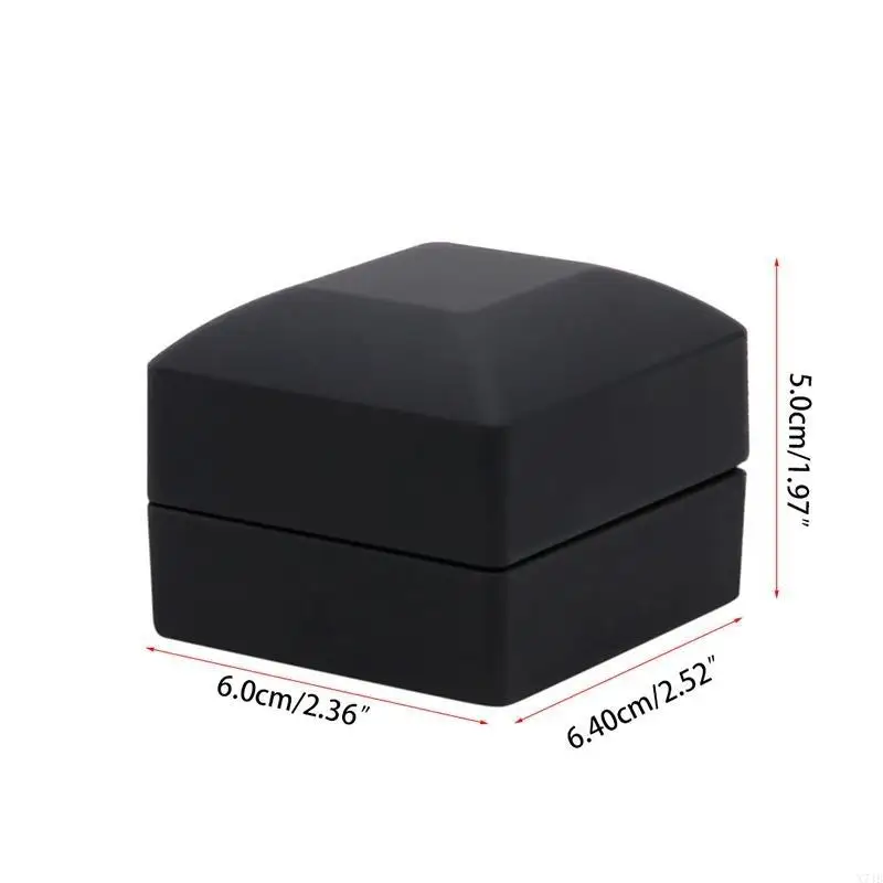 مضاءة مجوهرات القرط عرض هدية صندوق خاتم الخطوبة حامل أقراط مجوهرات