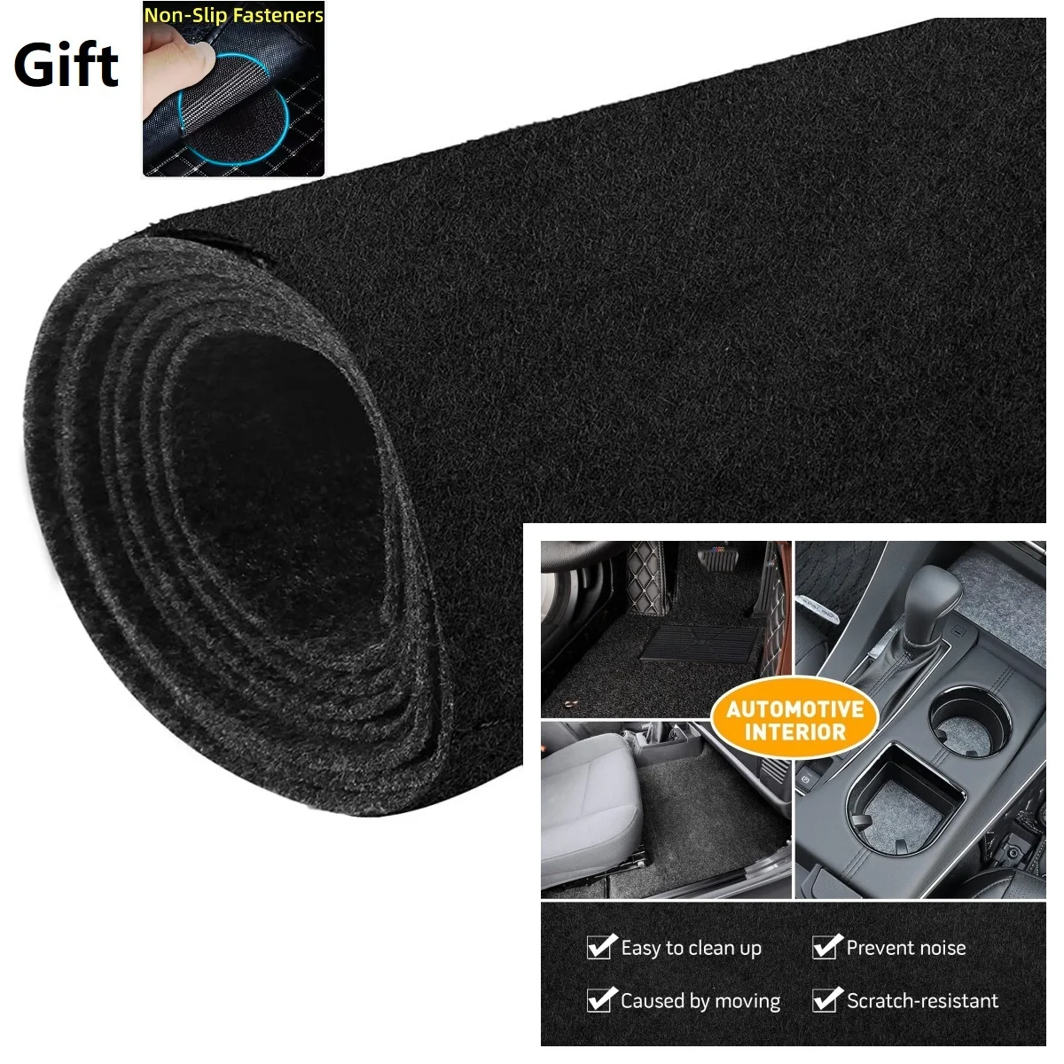 

Car Trunk Liner Black Carpet Non-Woven Febric Mats for Speaker Sub Box Carpet Home Auto RV Boat Marine Truck Cupboards Protector
