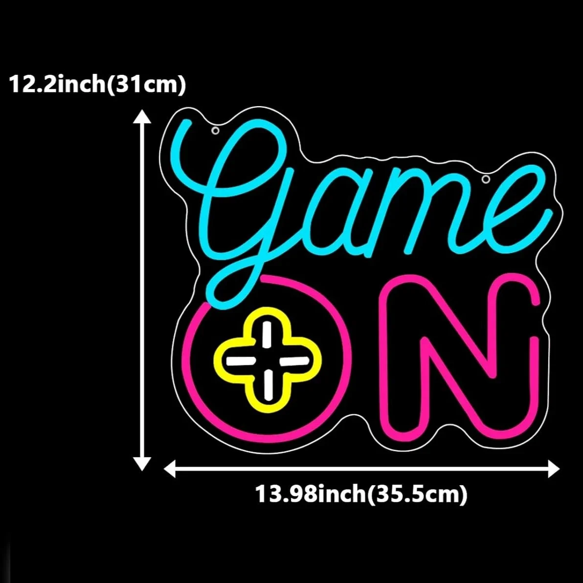 Gaming LED Neon Sign USB Dimmable Neon Light Sign for Gameroom Bedroom Bar Livingroom Birthday Party Gift Wall Decoration