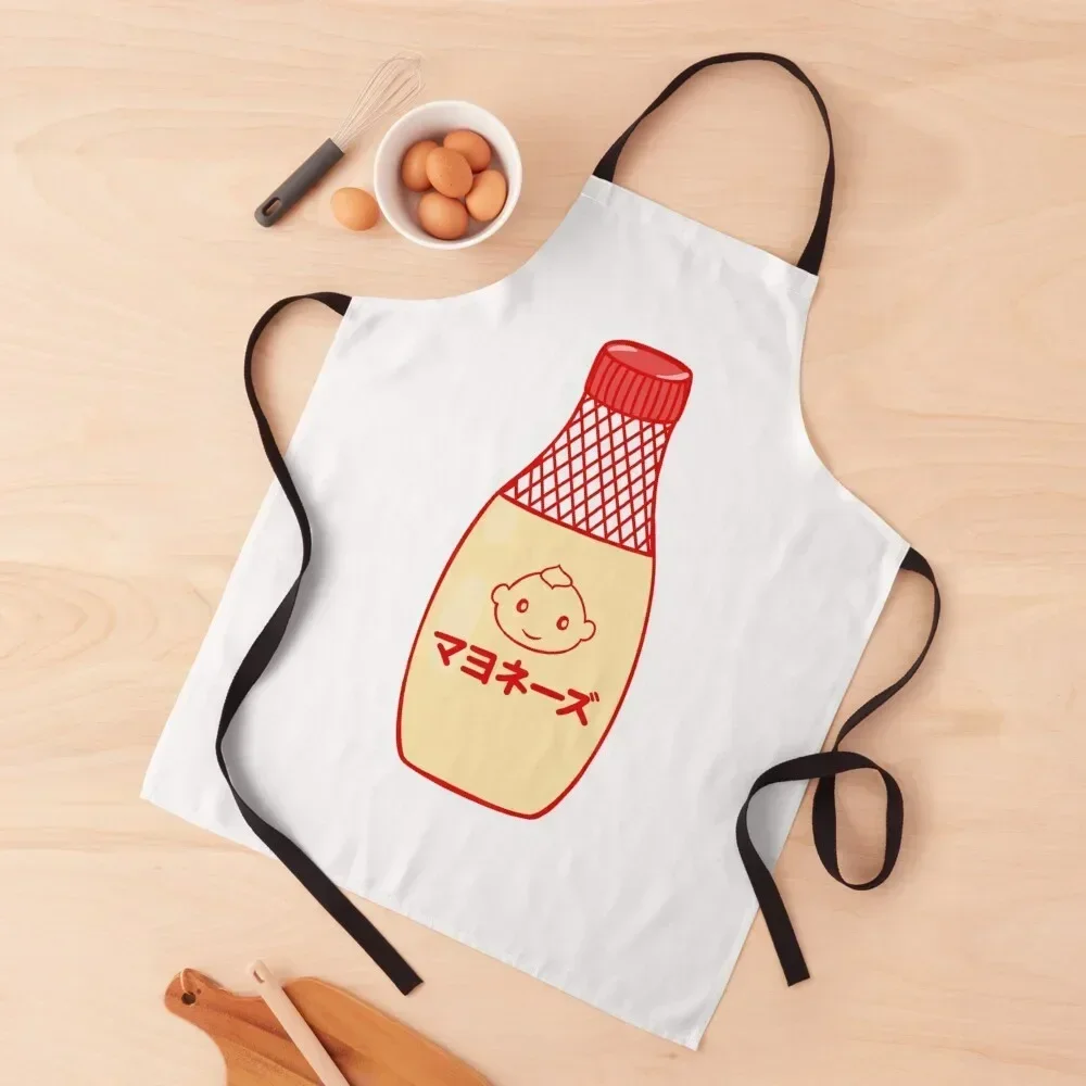 Delantal Kawaii Kewpie Mayo para peluquería, delantal personalizable de cocina para mujer