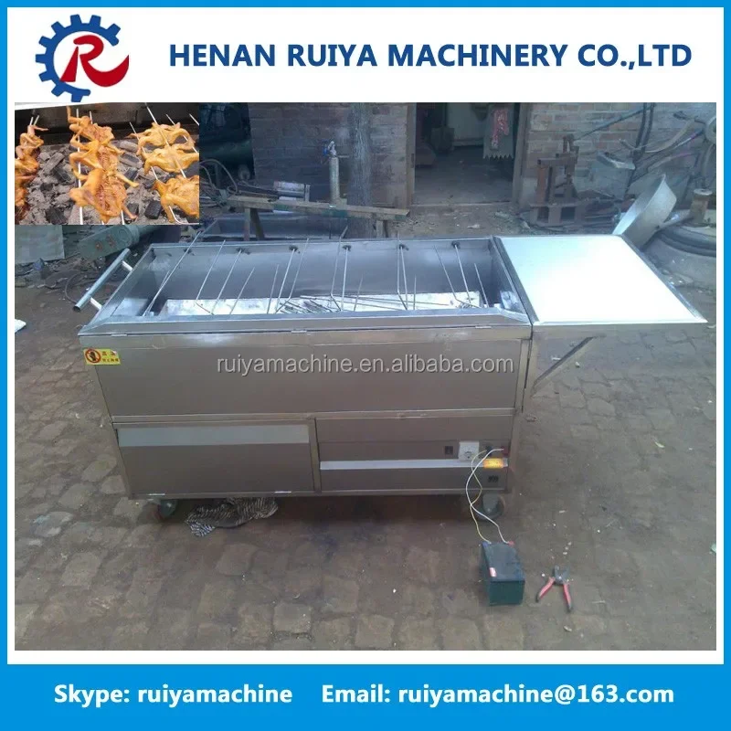 newest rotated chicken furnace|fish roaster machine|duck roasting machine