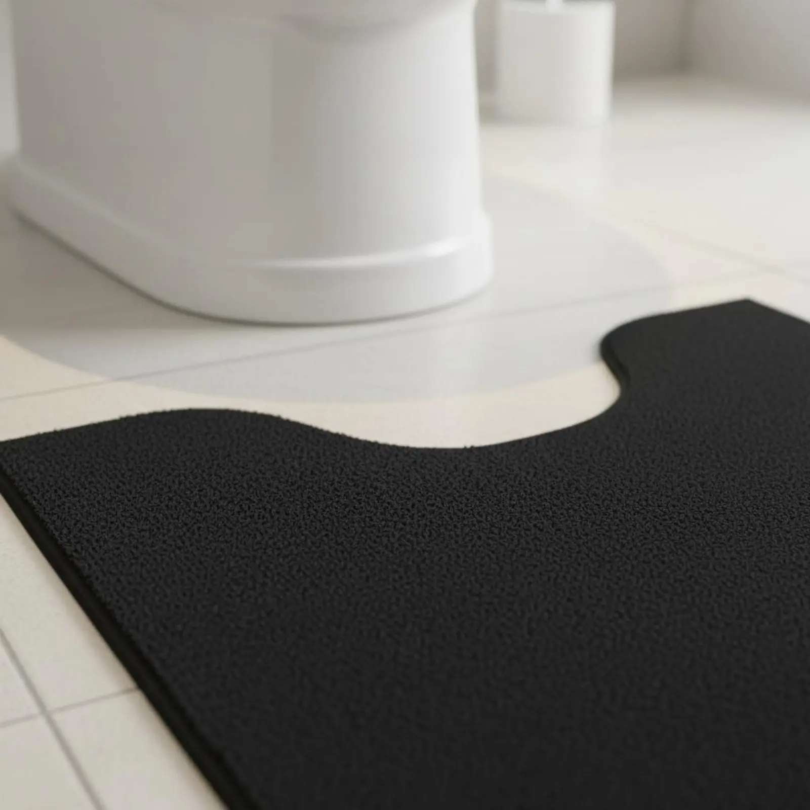 6ピース-u字型トイレマット-再利用可能-洗えるトイレフロアマット-バスルームアクセサリー-要所に合わせてカット可能-滑り止め加工-子供用